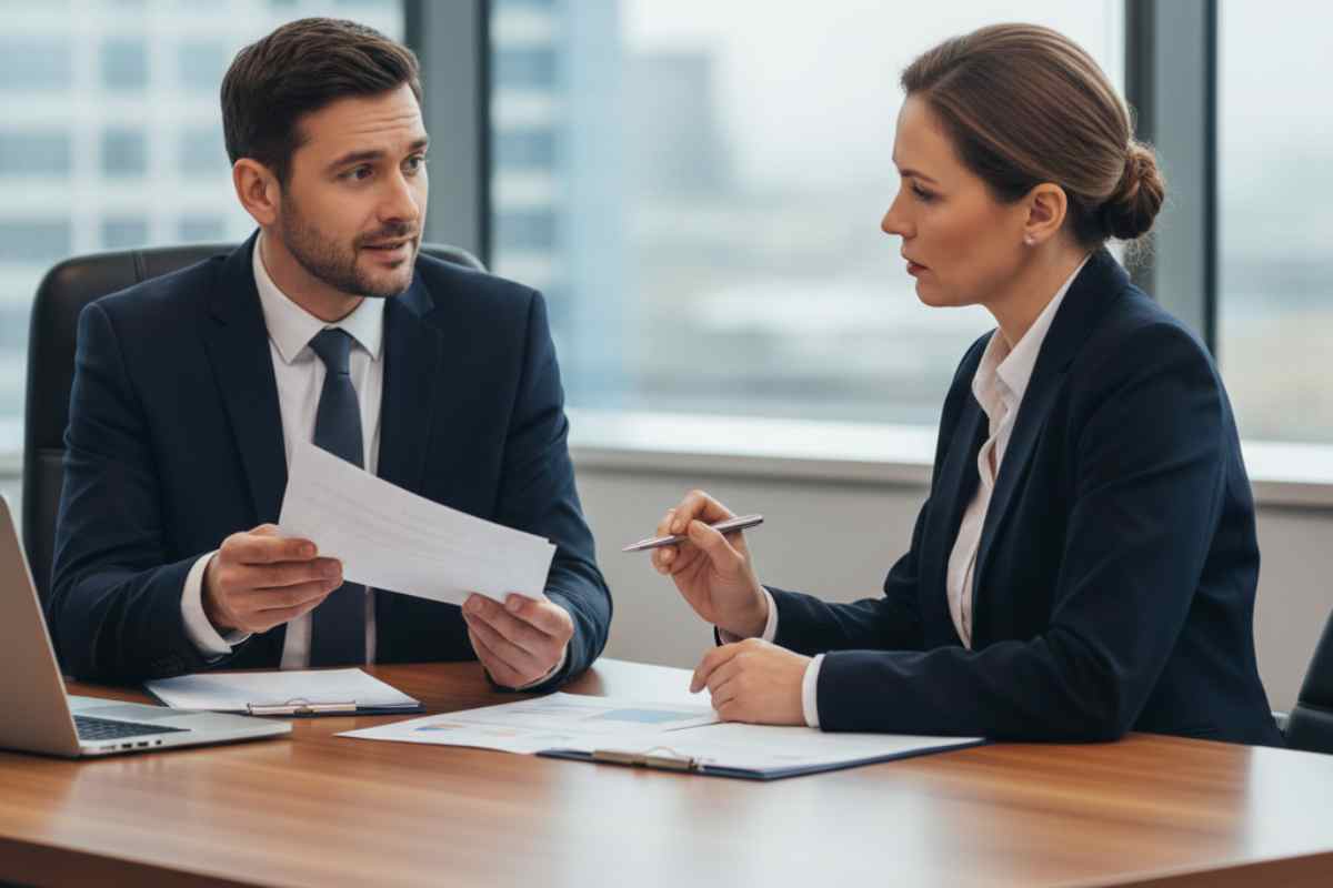 Un uomo chiede un finanziamento - foto generata da IA